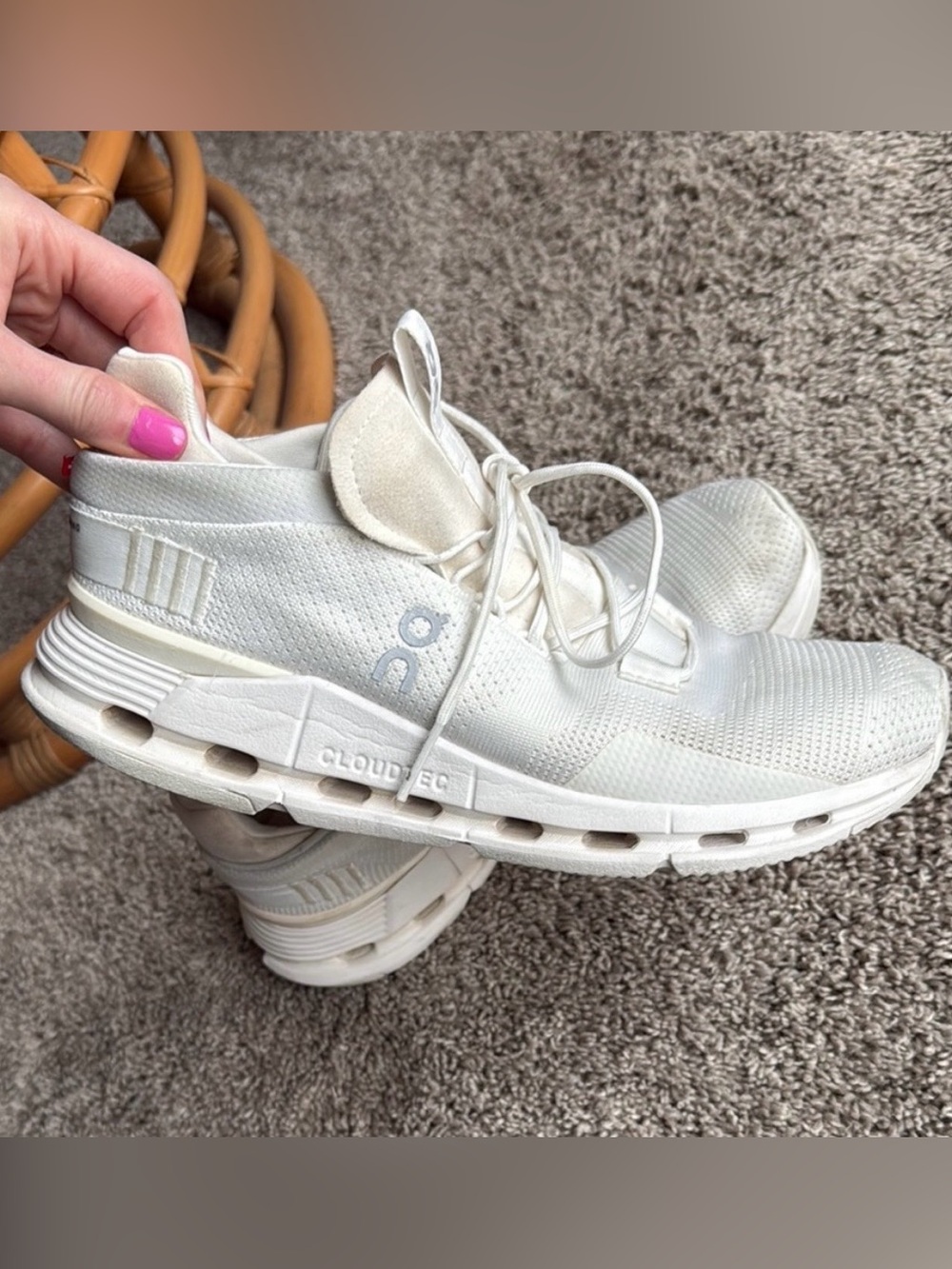 On Women's Cloudnova 2 Sneakers W9 White